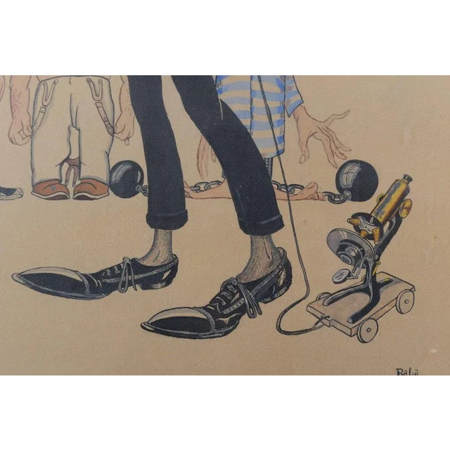 Raba, Bizarre Cartoon, 1926, Watercolor on Paper For Sale - Image 5 of 8