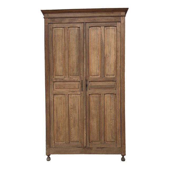 Large Antique Oak Wardrobe, 1890s For Sale