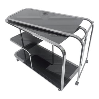 Vintage Modern Expanding Bar Cart by Design Institute of America For Sale