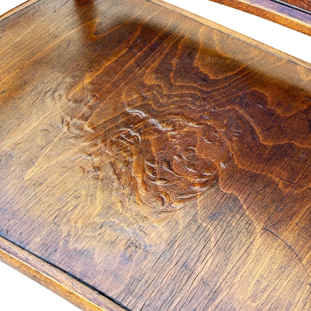 Early 20th Century Vienna Secession Bentwood Cherubs Motif Settee Bench by Jacob & Josef Kohn No 67 For Sale - Image 9 of 10