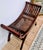 English Vintage Roman-Style Mahogany Curule Bench With Hand-Caned Seat, 32" For Sale - Image 3 of 12