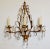 Italian Tole Gold Triple Arm Candle Wall Sconce With Crystals For Sale - Image 9 of 12