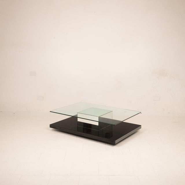 Wood Mid-Century Modern Italian Black Lacquer Coffee Table from Cidue, 1970 For Sale - Image 7 of 18