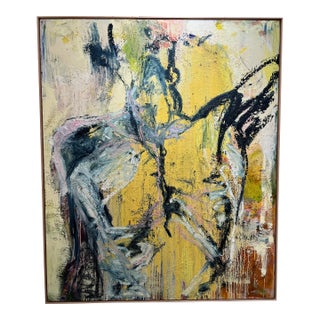 "Yellow Ecstacy" Oil Painting by Karen Schwartz For Sale