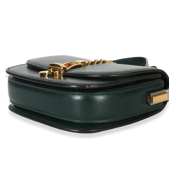 1960s Dark Green Calfskin Mini Sylvie 1969 Bag For Sale - Image 5 of 8