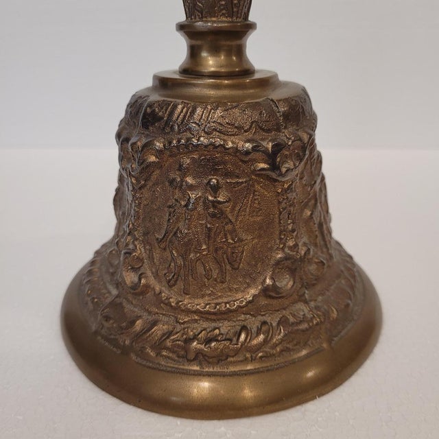 Alfonsino Bronze Bell by Miguel de Cervantes, Spain, 1930s For Sale - Image 9 of 12