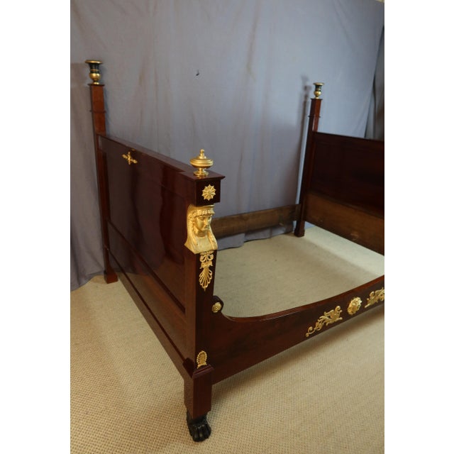 Antique Empire Bed in Mahogany, 1820 For Sale - Image 9 of 14