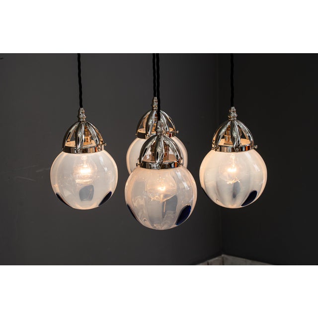 Secession Chandelier attributed to Bakalowits & Sohne for Koloman Moser, 1903 For Sale - Image 10 of 18