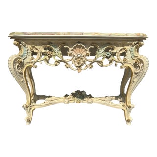 1990s Silik - Console With Marble Top (#115) For Sale