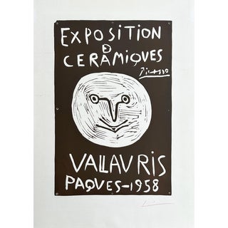 Pablo Picasso, Smiling Face, Vallauris, 1958, Original Linocut For Sale