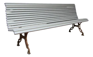 Cream Garden Bench, 1890s