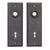 Vintage Classic Black Ceramic & Cast Iron Door Knob Set For Sale - Image 4 of 6