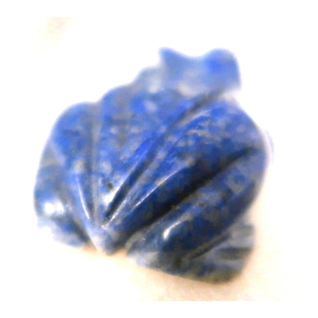 Miniature Well-Carved Frog of Lapiz Lazuli Stone - Frankie the Frog! For Sale - Image 4 of 17