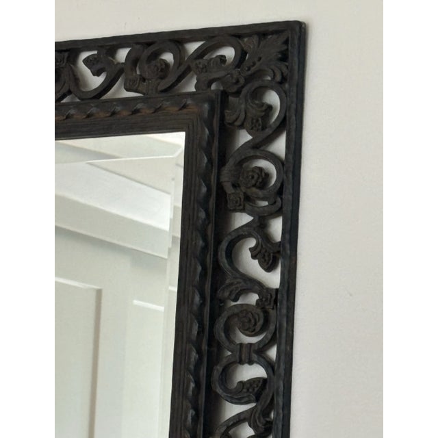 Mid-Century Modern Mid Century Syroco 1964 Floral Design Mirror For Sale - Image 3 of 10