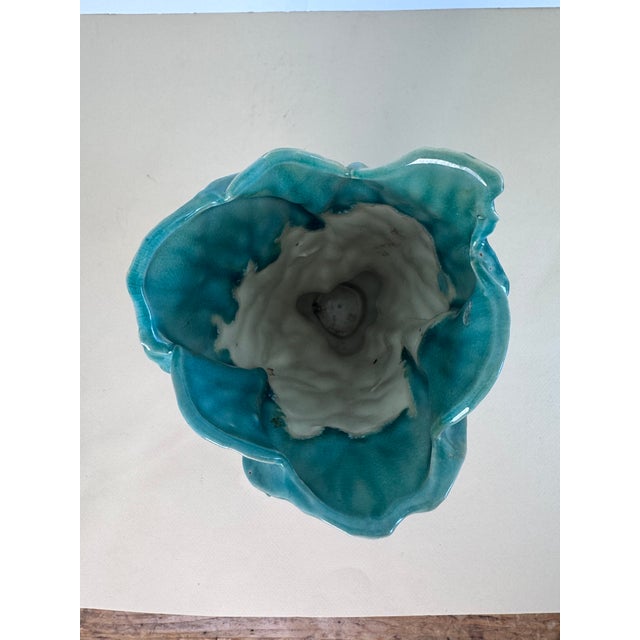 1940s Bok Choy Cabbage Leaf Vase For Sale - Image 5 of 11