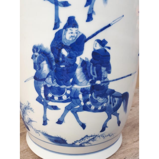 Ceramic Chinese Blue and White Porcelain Vase, 1890s For Sale - Image 7 of 15