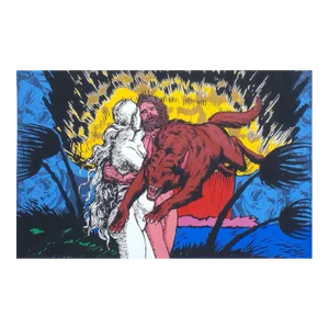 Jerry Kearns, Lost in Paradise, Monumental Huge Pop Art Painting, 1986