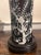 1970s Chinoiserie Black and White Cherry Blossom Tall Lamps With Gold Elephant Head Rings - A Pair For Sale - Image 9 of 11