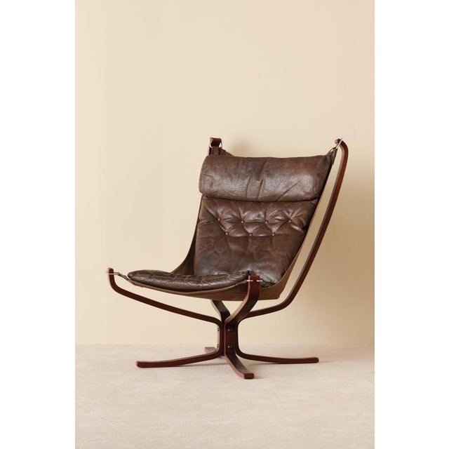 Falcon Easy Chairs by Sigurd Resell, Norway, 1970s, Set of 2 For Sale - Image 3 of 10