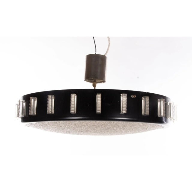 Mid-Century Modern Drum Pendant Light in the style of Stilnovo, Italy, 1950s For Sale - Image 3 of 7