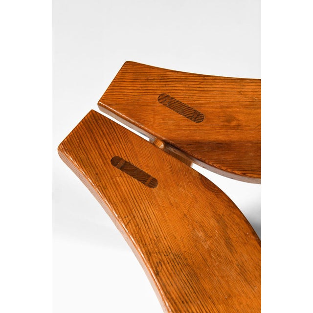 Set of Stools in Oregon Pine by Edvard Wilberg, 1955 For Sale - Image 9 of 14