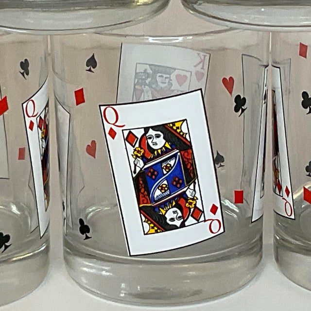 MidCentury Vintage Deck of Cards Lowballs Set of 6. Chairish