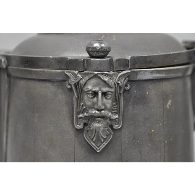 Reed & Barton Antique Renaissance Reed & Barton Figural Silver Plated Coffee Water Pitcher For Sale - Image 4 of 18