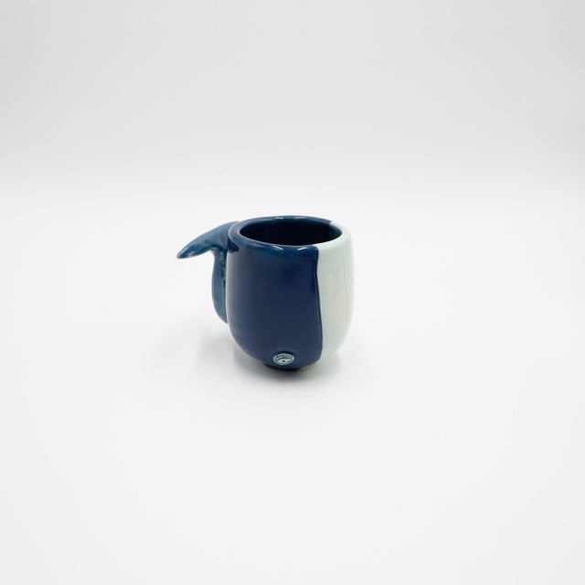 Mexican Mid 20th Century High Temperature ceramics mugs with marine motifs - Set of 4 For Sale - Image 3 of 5