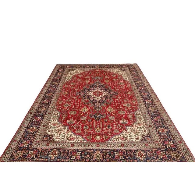 Middle Eastern Hand-Knotted Tabriz Rug For Sale - Image 4 of 11