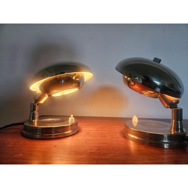 Art Deco Bauhaus Chrome Table Lamps by Franta Anyz, 1930s, Set of 2 For Sale - Image 11 of 16