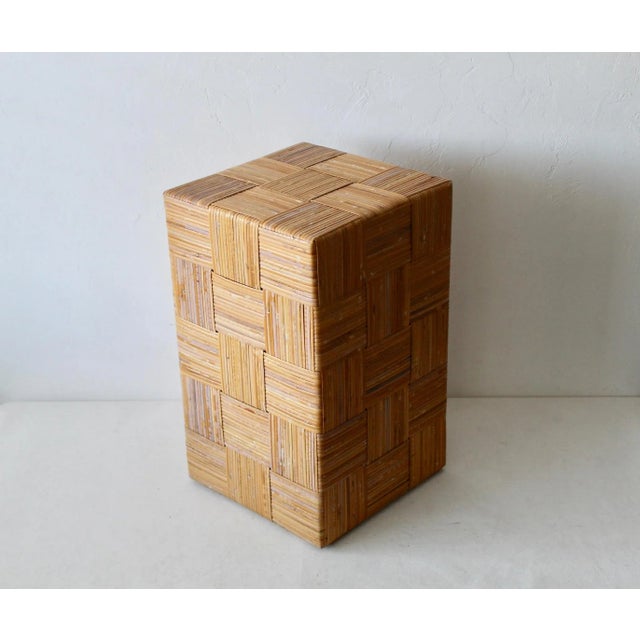 1970s Harvey Probber Artisan Cane Stool For Sale - Image 5 of 13