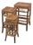 Art Nouveau Bamboo Stacking Tables, Italy, 1920s, Set of 3 For Sale