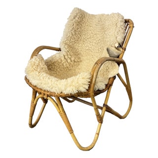 Vintage Bohemian Bamboo Easy Chair from Rohé Noordwolde, 1950s For Sale
