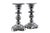 Low Silver Candlesticks with Turned Stems and Friezes on the Cut-Out Bases, Set of 2 For Sale - Image 11 of 11