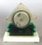 Art Deco 1920s Swiss 8-Day Windup Art Deco Clock With Malachite Features, Onyx Base For Sale - Image 3 of 6
