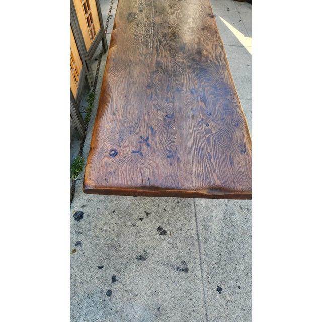 Brown Antique Solid Wood Coffee Table For Sale - Image 8 of 10