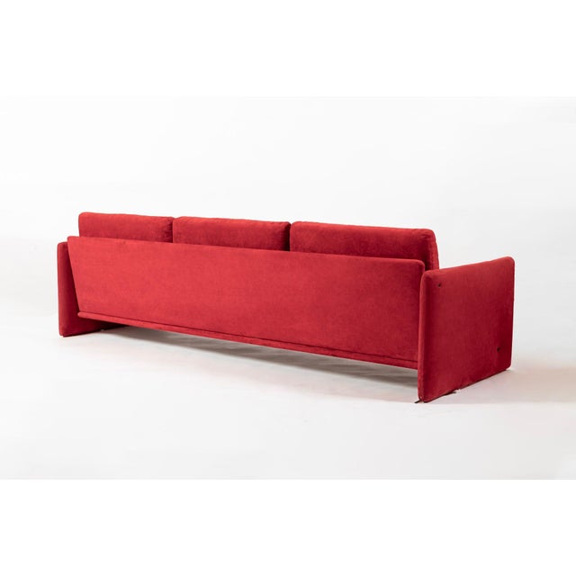 1970s Vintage Italian Modern Red Simone Sofa by Simon International, Italy, Circa 1972 For Sale - Image 5 of 18