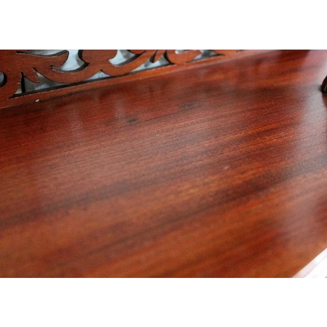 Napoleon III Mahogany Serving Shelving Console, 1850s For Sale - Image 15 of 18