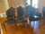 Black Vintage Oval Medallion Dining Room Chairs Louis XVI Set of 6 For Sale - Image 8 of 13