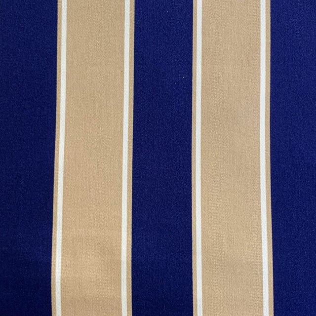 Traditional Designer Vicki Payne Free Spirit Cream Navy Taupe Stripe Pillow Covers- Set of 2 For Sale - Image 3 of 9