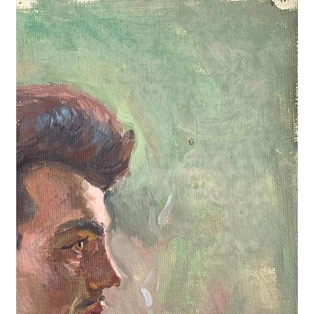 Realism Oil Portrait Painting, Ukrainian Art, 1961 For Sale - Image 3 of 6