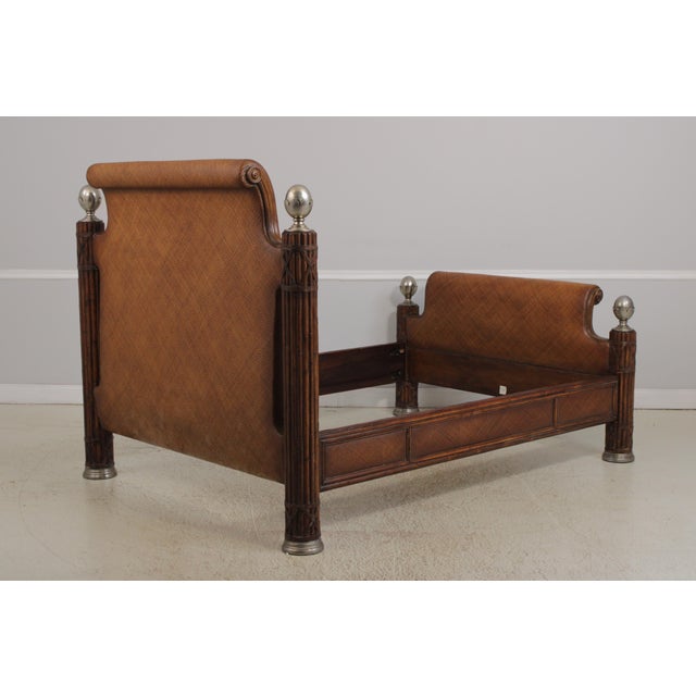 Brown Thomasville Ernest Hemmingway Kilimanjaro Queen Size Bamboo Bed For Sale - Image 8 of 18