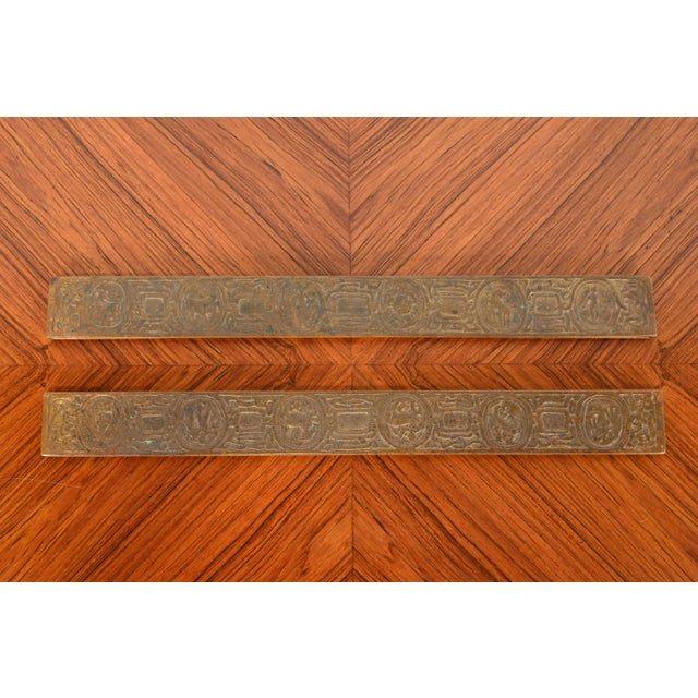 Tiffany Studios New York Zodiac Bronze Doré Blotter Ends For Sale - Image 12 of 12