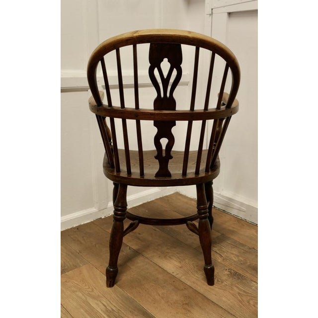 Georgian Elm and Ash Wheel Back Windsor Carver Chair Chairish