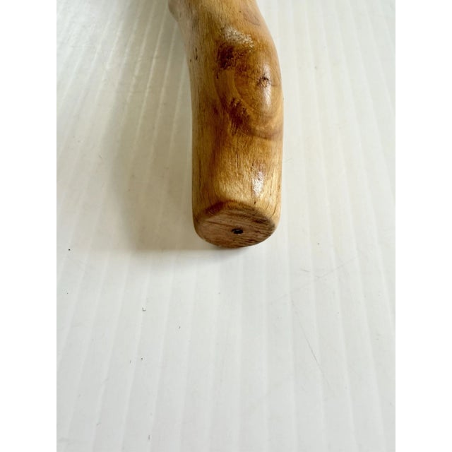 Natural Wooden Walking Stick, Rustic Hiking Staff/ Cane Twisted, T Handle 36” For Sale In Cleveland - Image 6 of 15