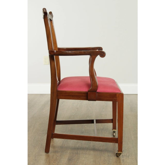 W. Walker & Sons Antique Chippendale Style Mahogany Armchairs - a Pair For Sale In Philadelphia - Image 6 of 13