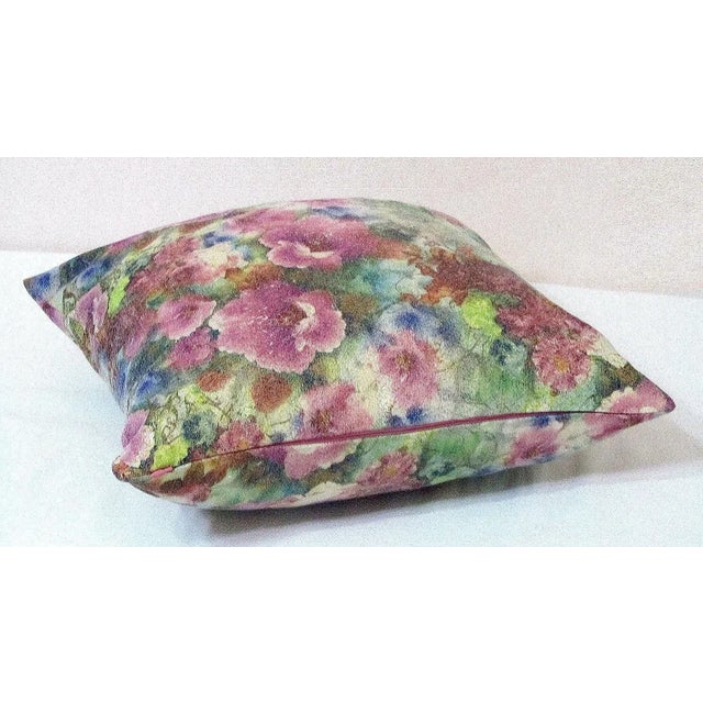 Vintage Floral Brocade Glitter Gold Pillow Cover- a Pair For Sale - Image 9 of 12