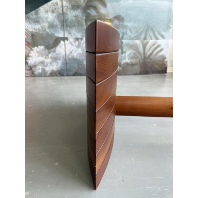 Mid-Century Modern Walnut and Glass Coffee Table by Hainke, 1970s For Sale - Image 11 of 16