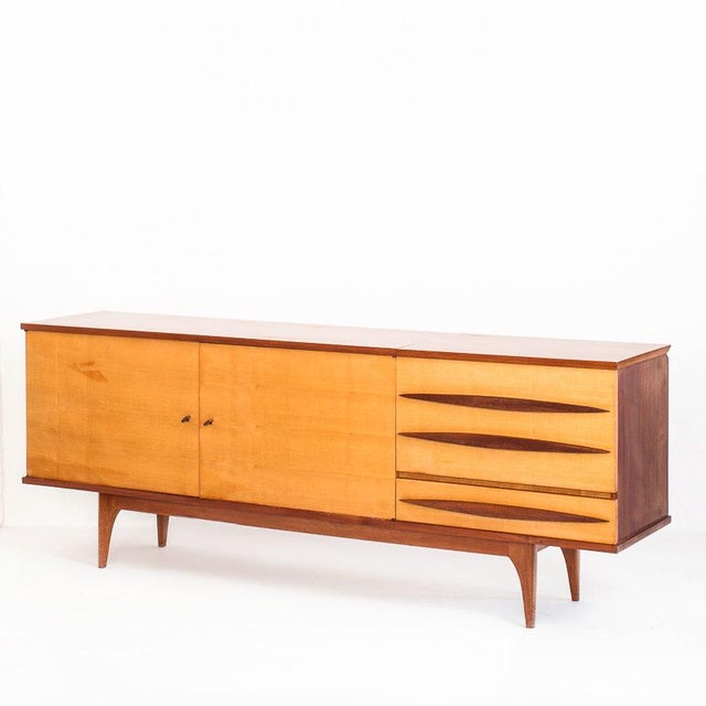 Mid-Century Brown Wooden Sideboard, France, 1960s For Sale - Image 13 of 13