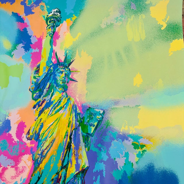 American LeRoy Neiman “Lady Liberty” 1986 Plate Signed Serigraph + Chrysler Letter For Sale - Image 3 of 17